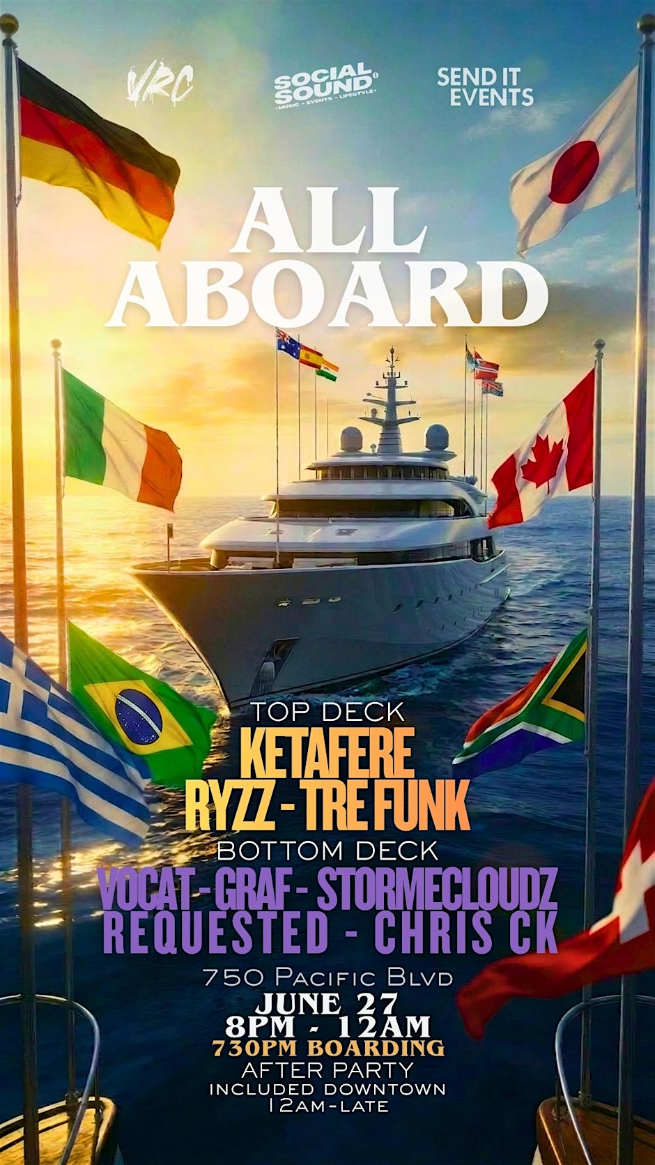 ALL ABOARD Sunset Cruise AFTER PARTY Burrard Queen