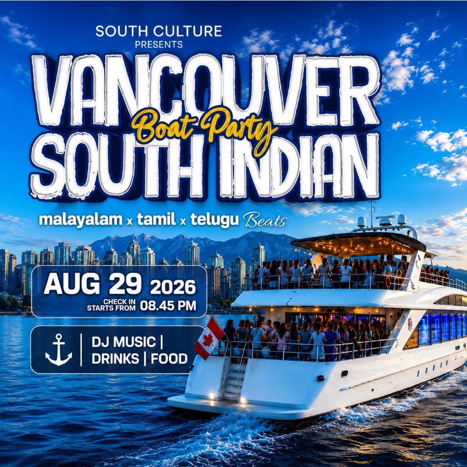 🚢 Vancouver South Indian Boat Party 2026 | Burrard Queen 🌊🎉 (Aug 29)